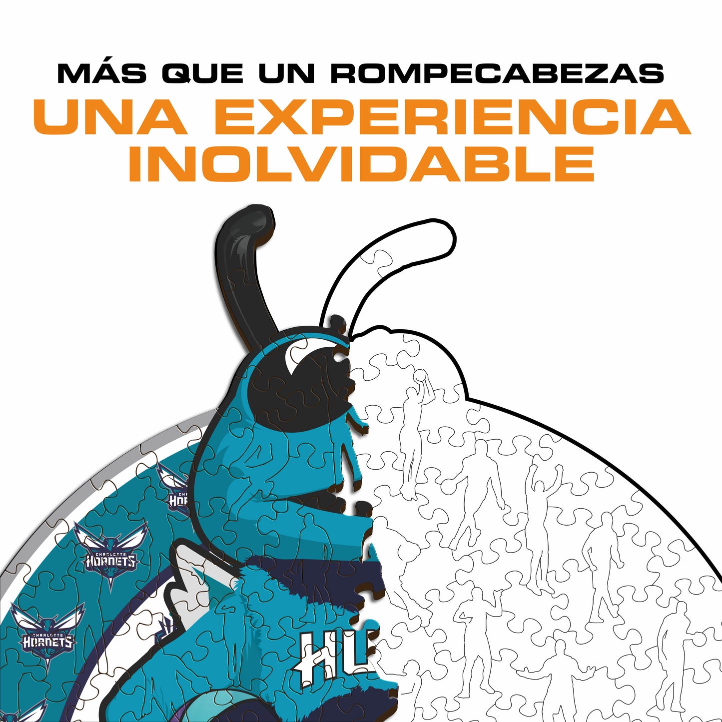 Charlotte Hornets™ Mascota Puzle de Madera