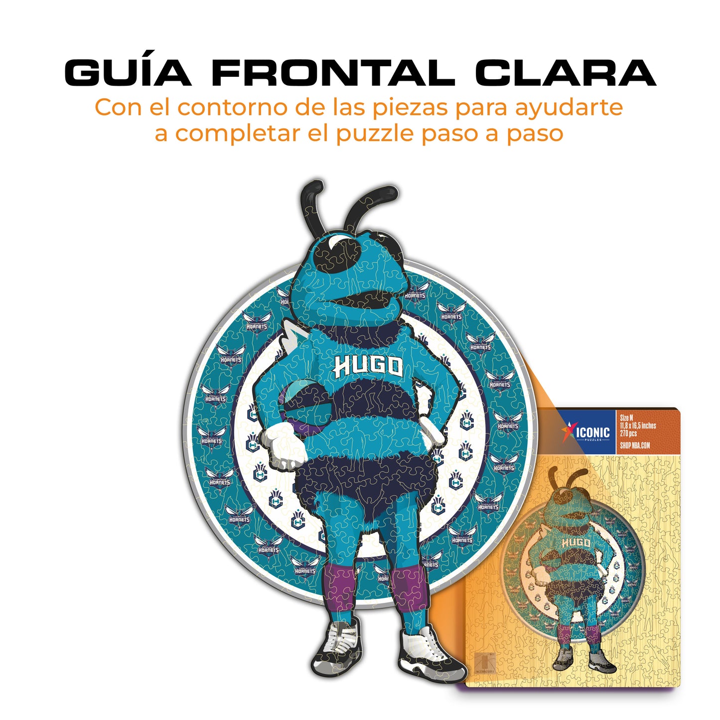 Charlotte Hornets™ Mascota Puzle de Madera