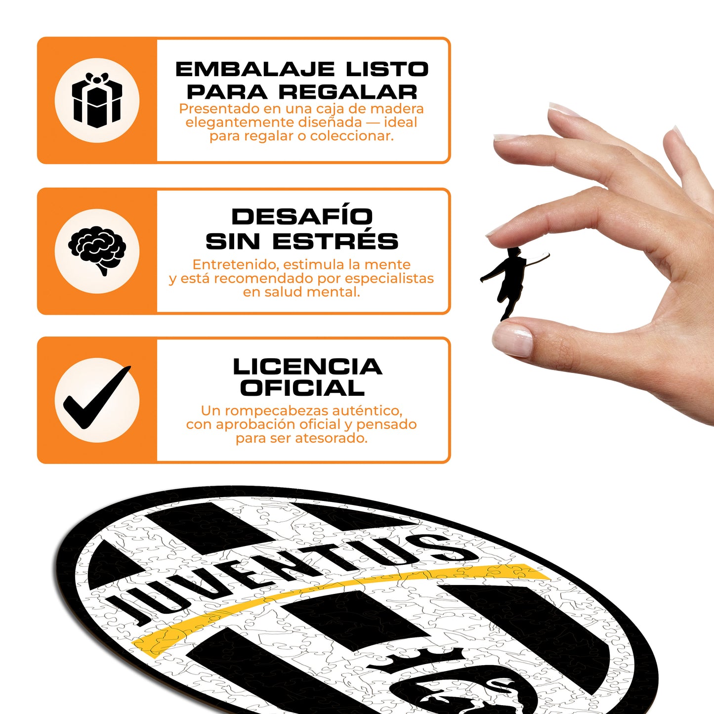 Juventus FC® Retro Logo - Rompecabezas de Madera