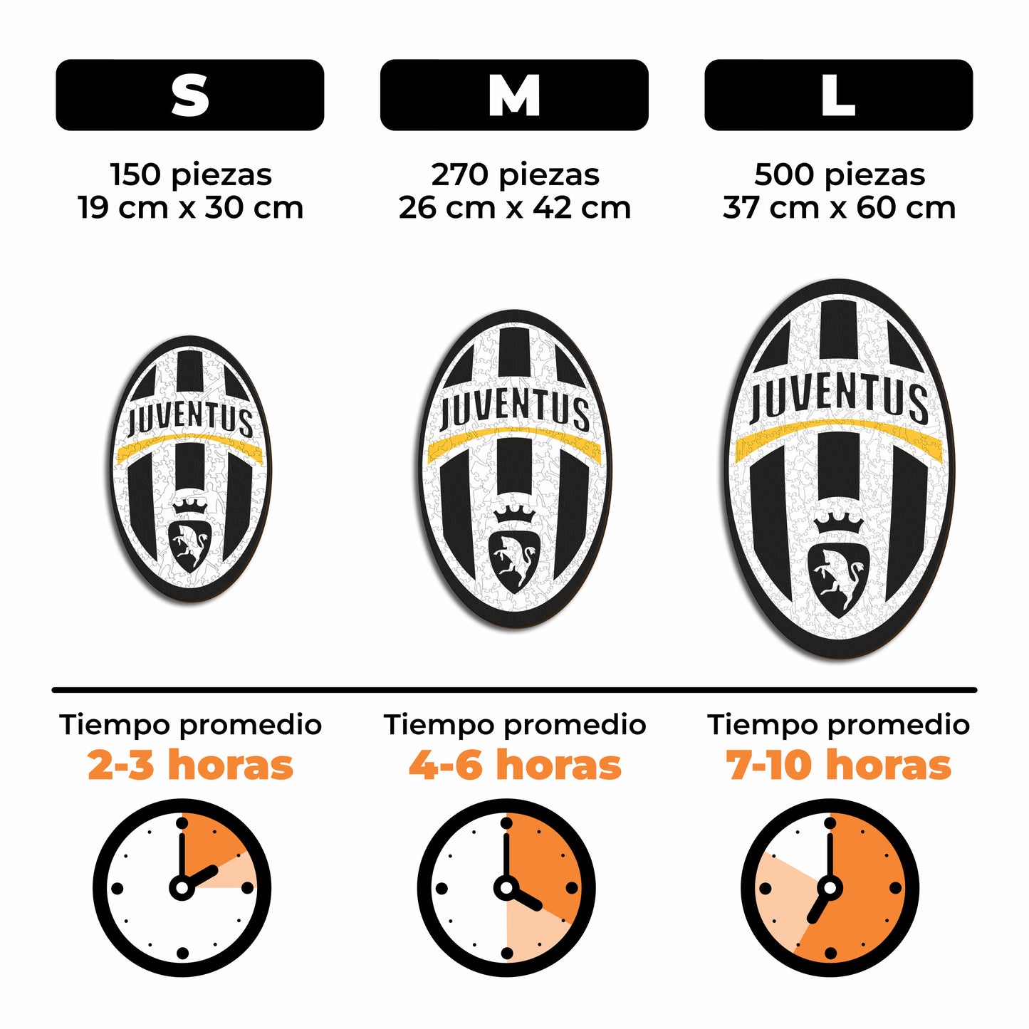 Juventus FC® Retro Logo - Rompecabezas de Madera