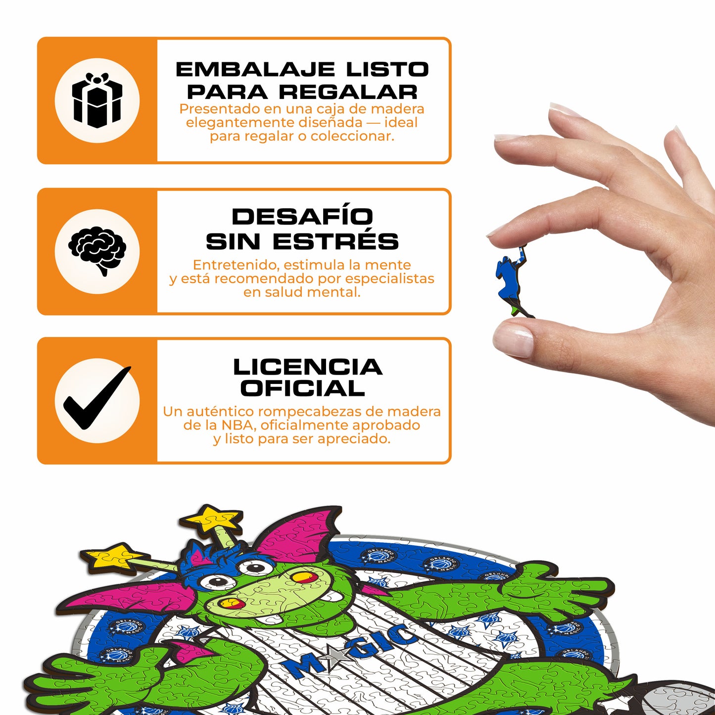 Orlando Magic™ Mascota Puzle de Madera