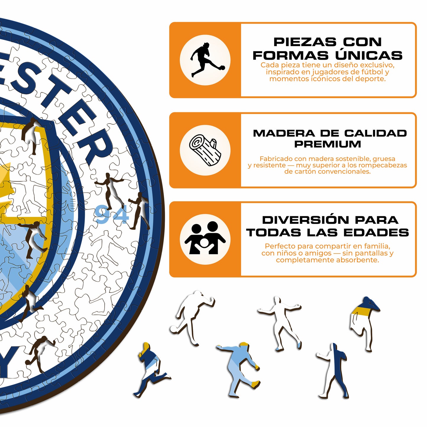 Manchester City FC® Logo - Rompecabezas de Madera