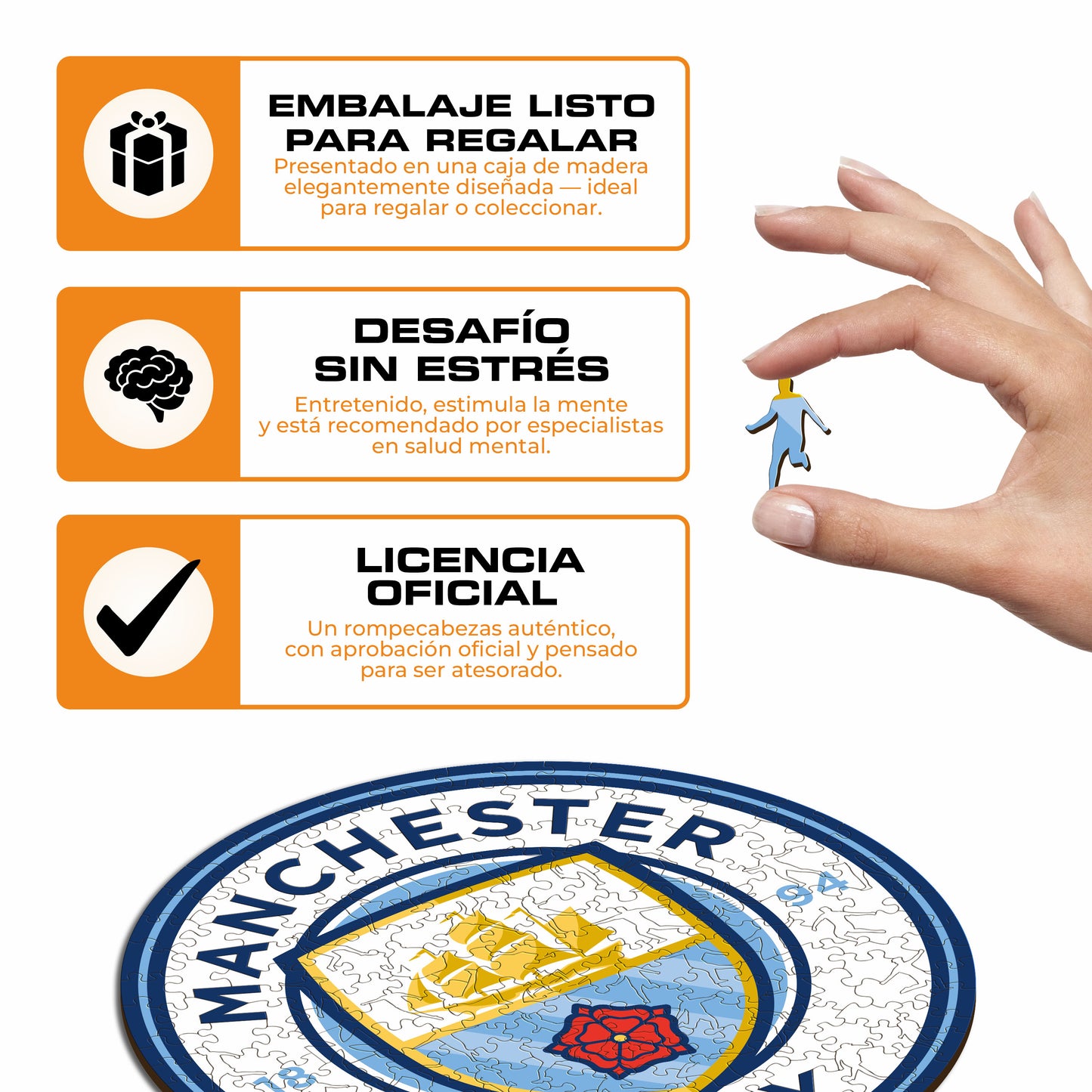 Manchester City FC® Logo - Rompecabezas de Madera