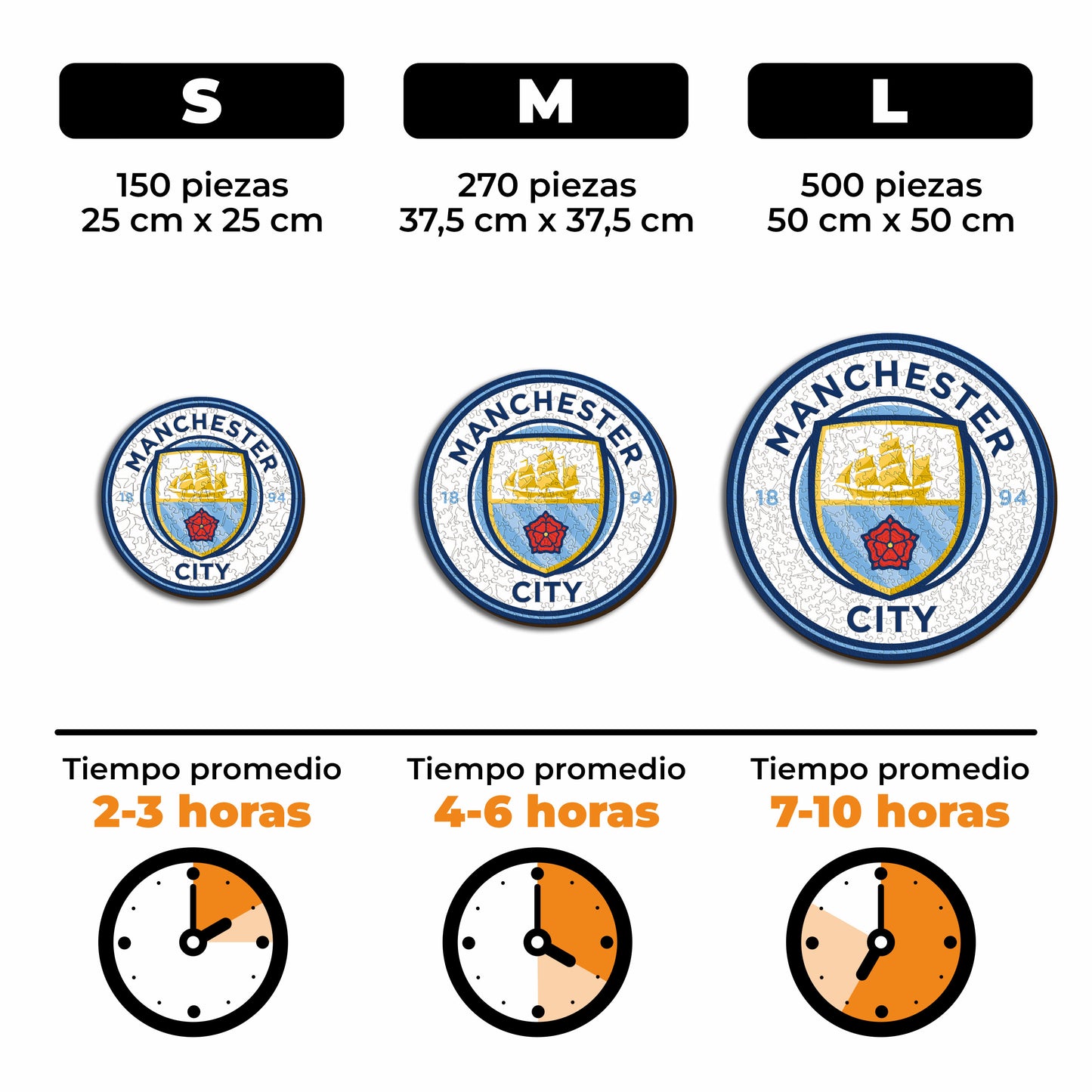 Manchester City FC® Logo - Rompecabezas de Madera