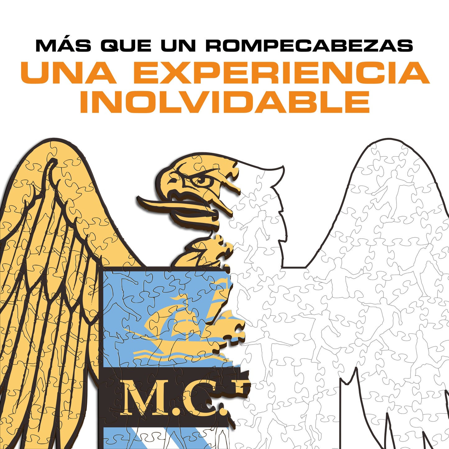 Manchester City FC® Retro Logo - Rompecabezas de Madera
