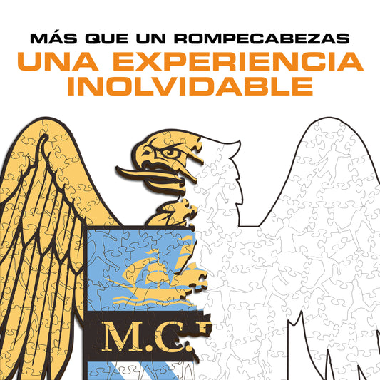 Manchester City FC® Retro Logo - Rompecabezas de Madera