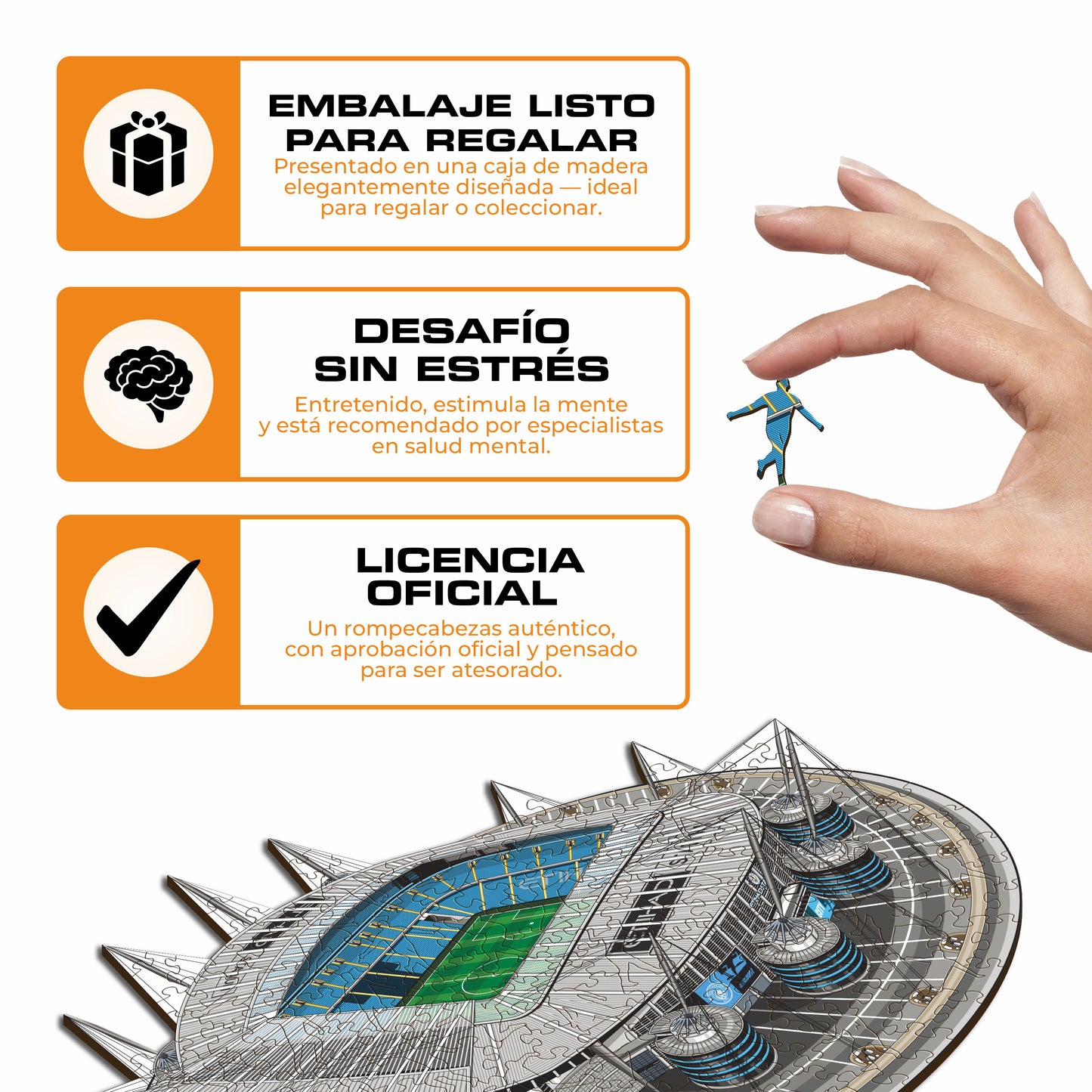 Man City FC® Etihad Stadium - Rompecabezas de Madera