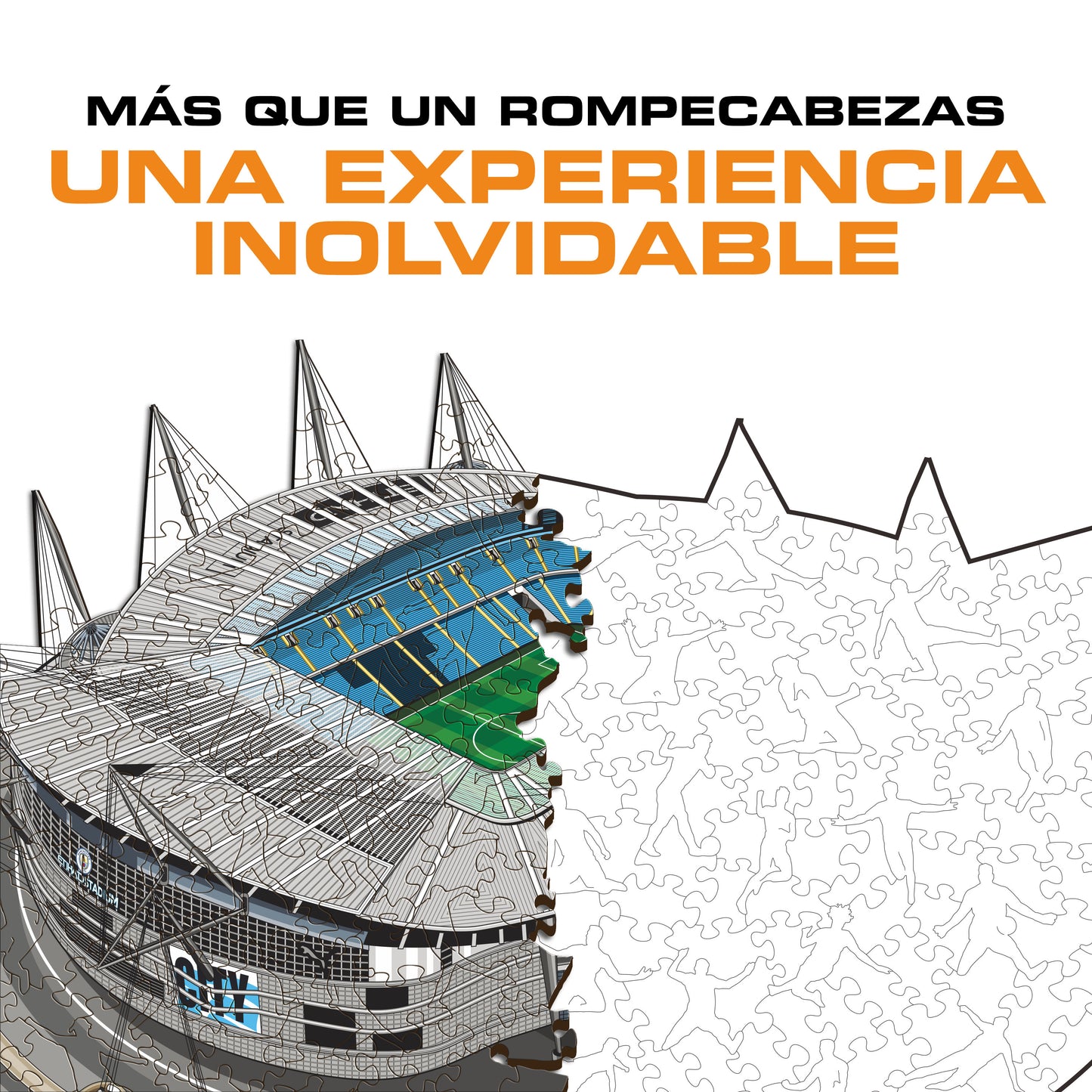 Man City FC® Etihad Stadium - Rompecabezas de Madera