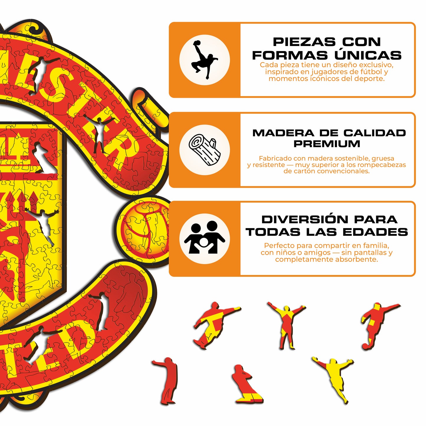 Manchester United FC® Logo - Rompecabezas de Madera