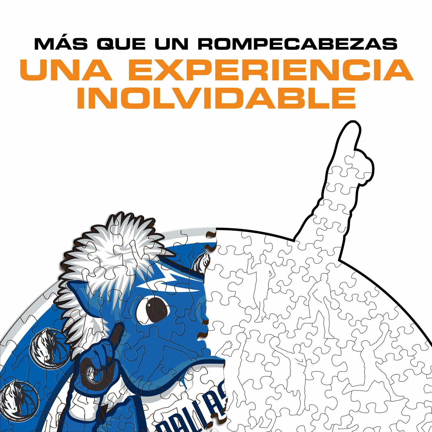 Dallas Mavericks™ Mascota Puzle de Madera