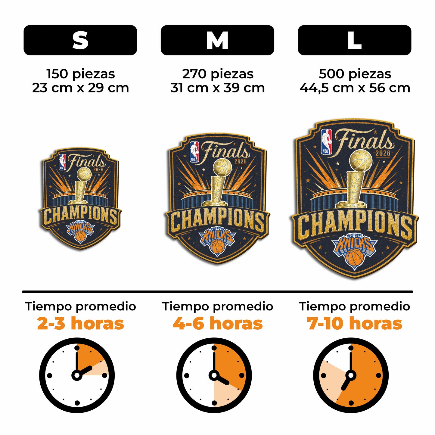 New York Knicks™ 2026 NBA Champions - Puzzle de Madera