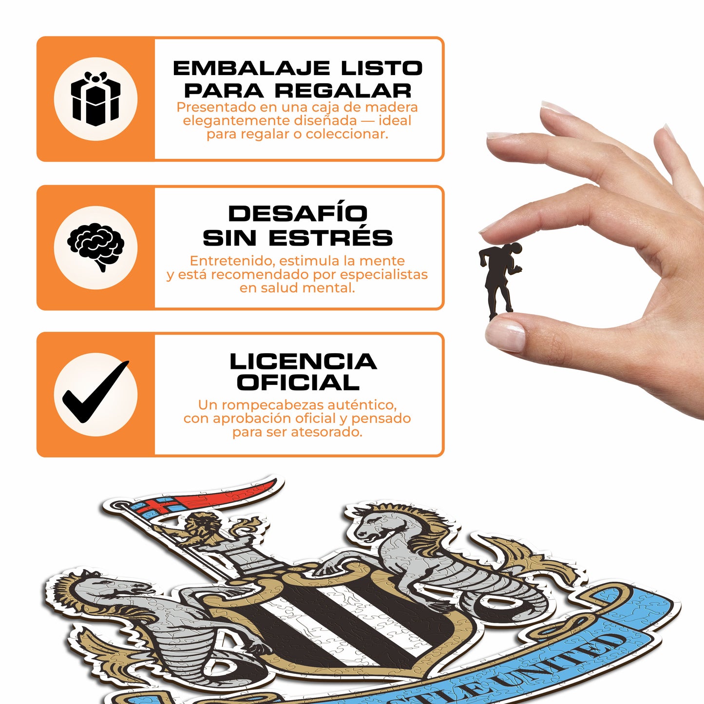 Newcastle United FC® Logo - Rompecabezas de Madera