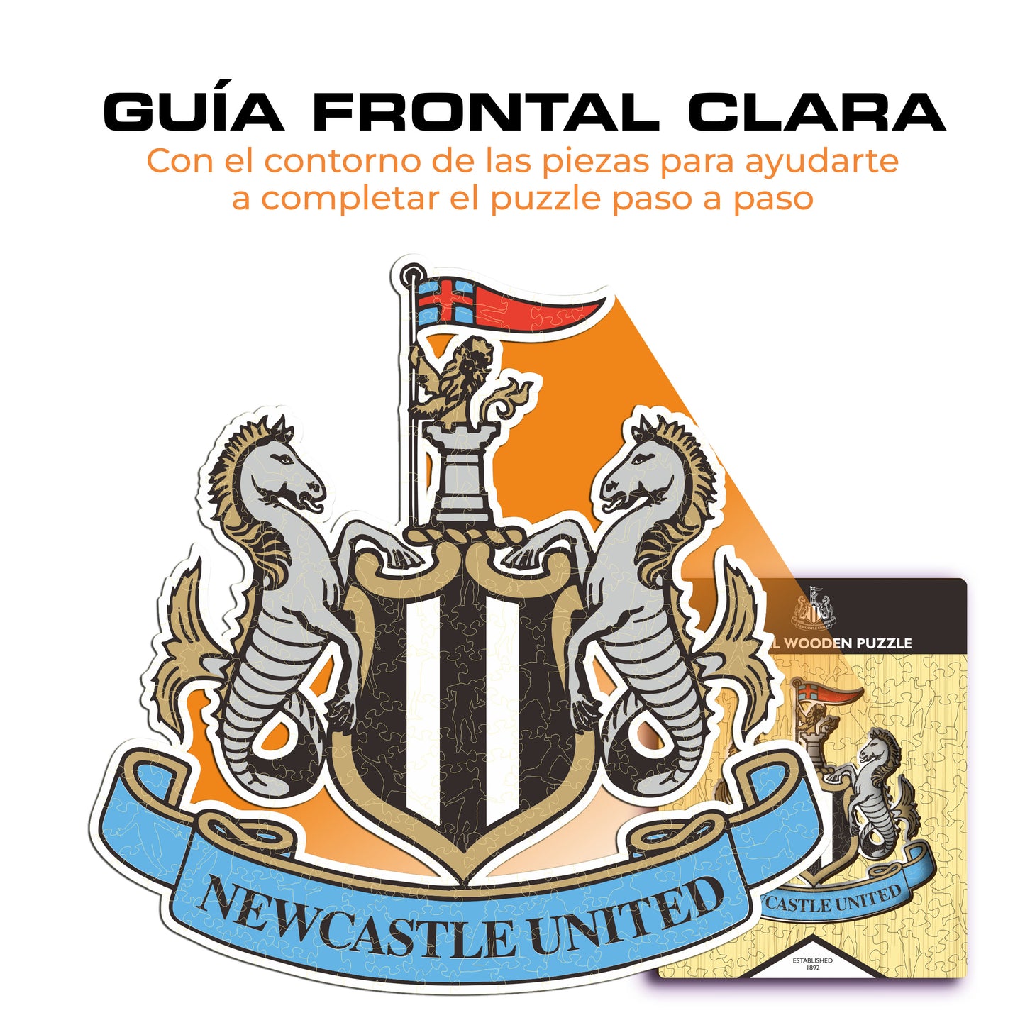 Newcastle United FC® Logo - Rompecabezas de Madera