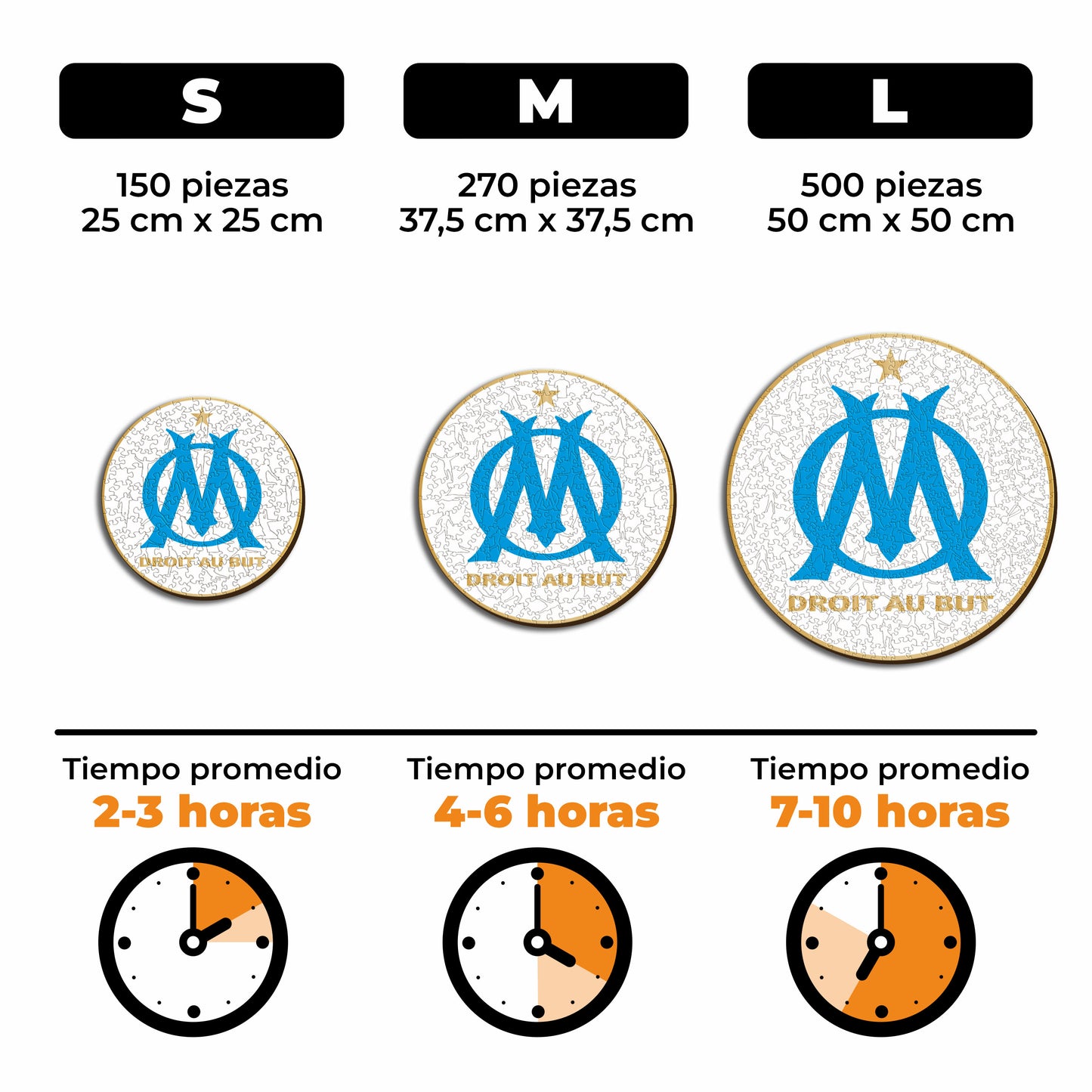 Olympique de Marseille® Logo - Rompecabezas de Madera Oficial