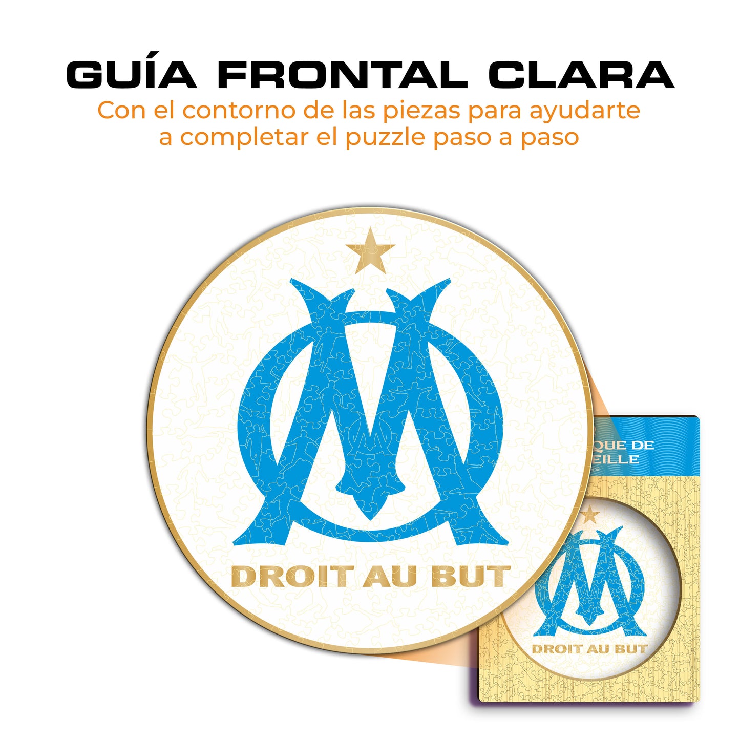 Olympique de Marseille® Logo - Rompecabezas de Madera Oficial