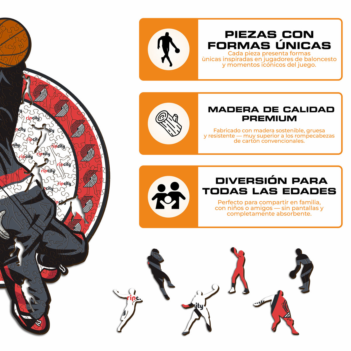 Portland Trail Blazers™ Mascota Puzle de Madera