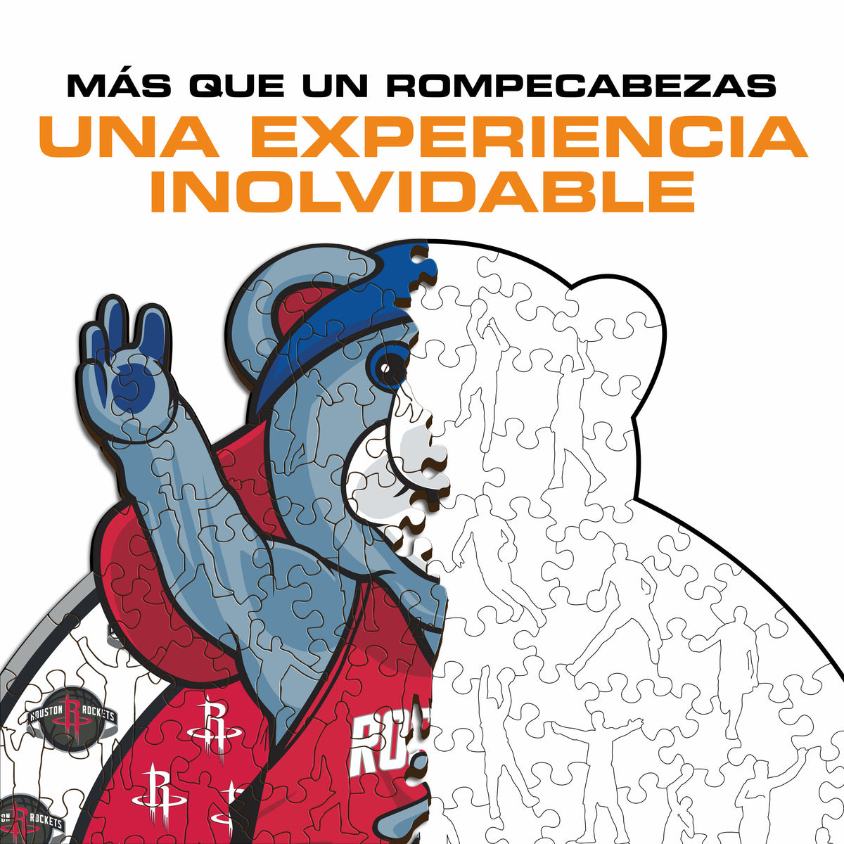 Houston Rockets™ Mascota Puzle de Madera