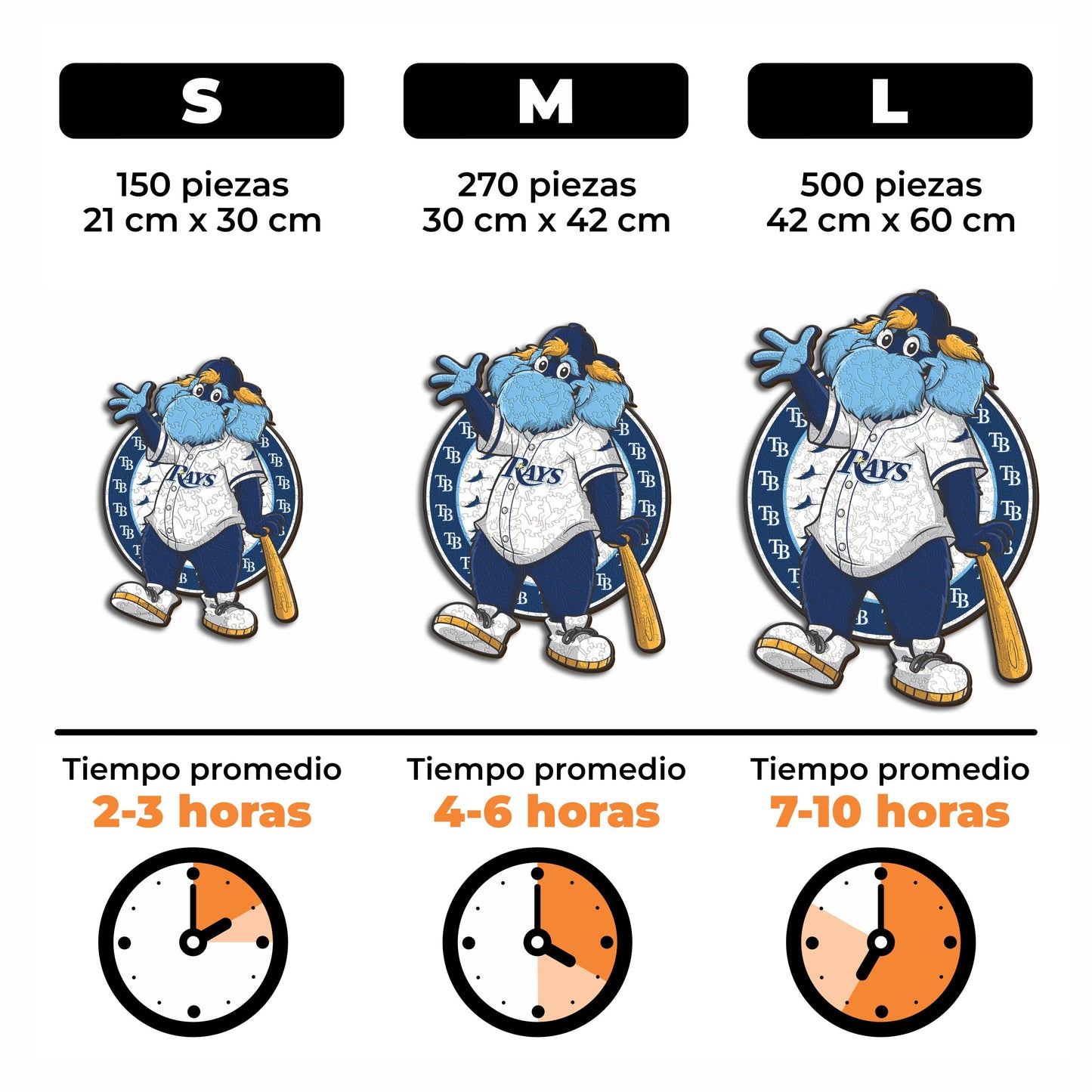 Tampa Bay Rays™ Mascota - Rompecabezas de Madera
