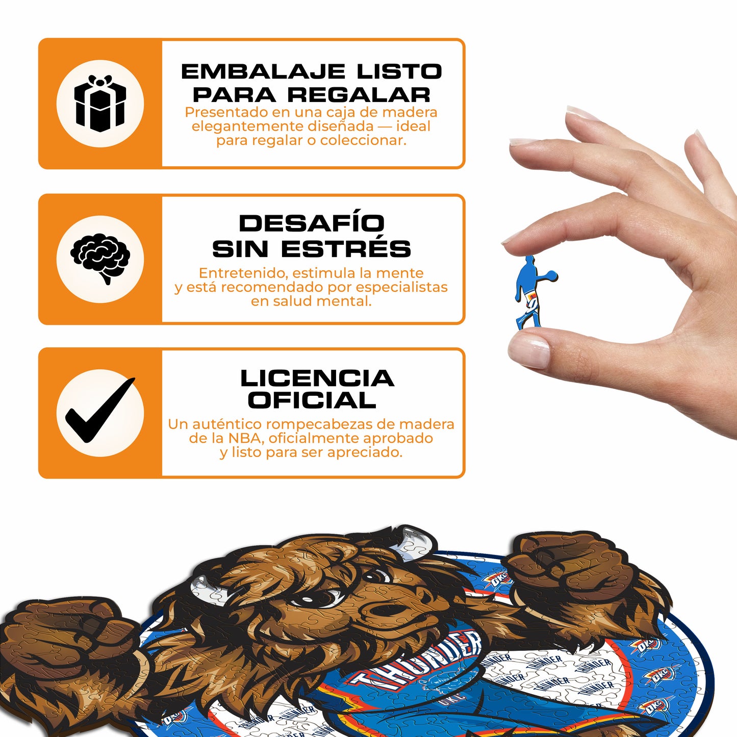 Oklahoma City Thunder™ Mascota - Puzzle de Madera