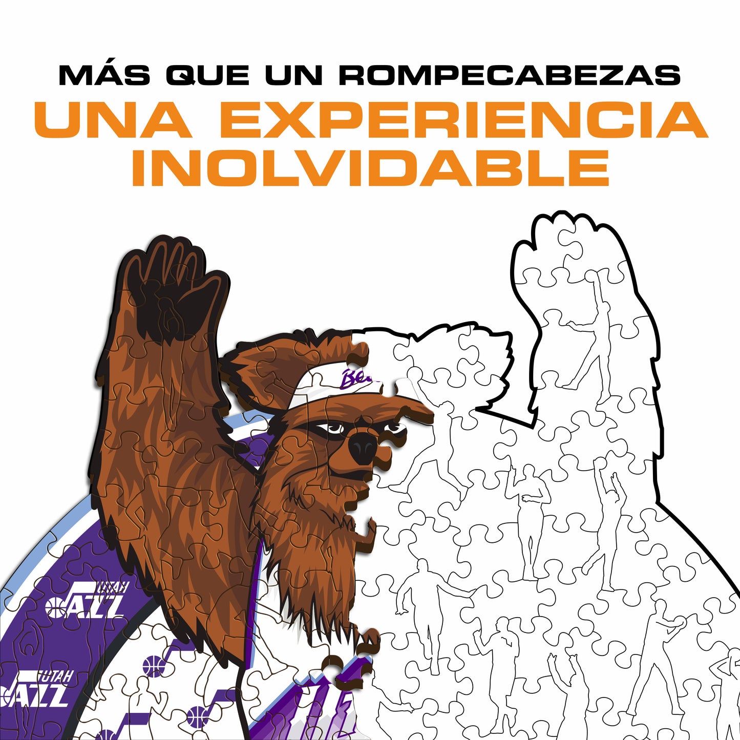 Utah Jazz™ Mascota Puzle de Madera