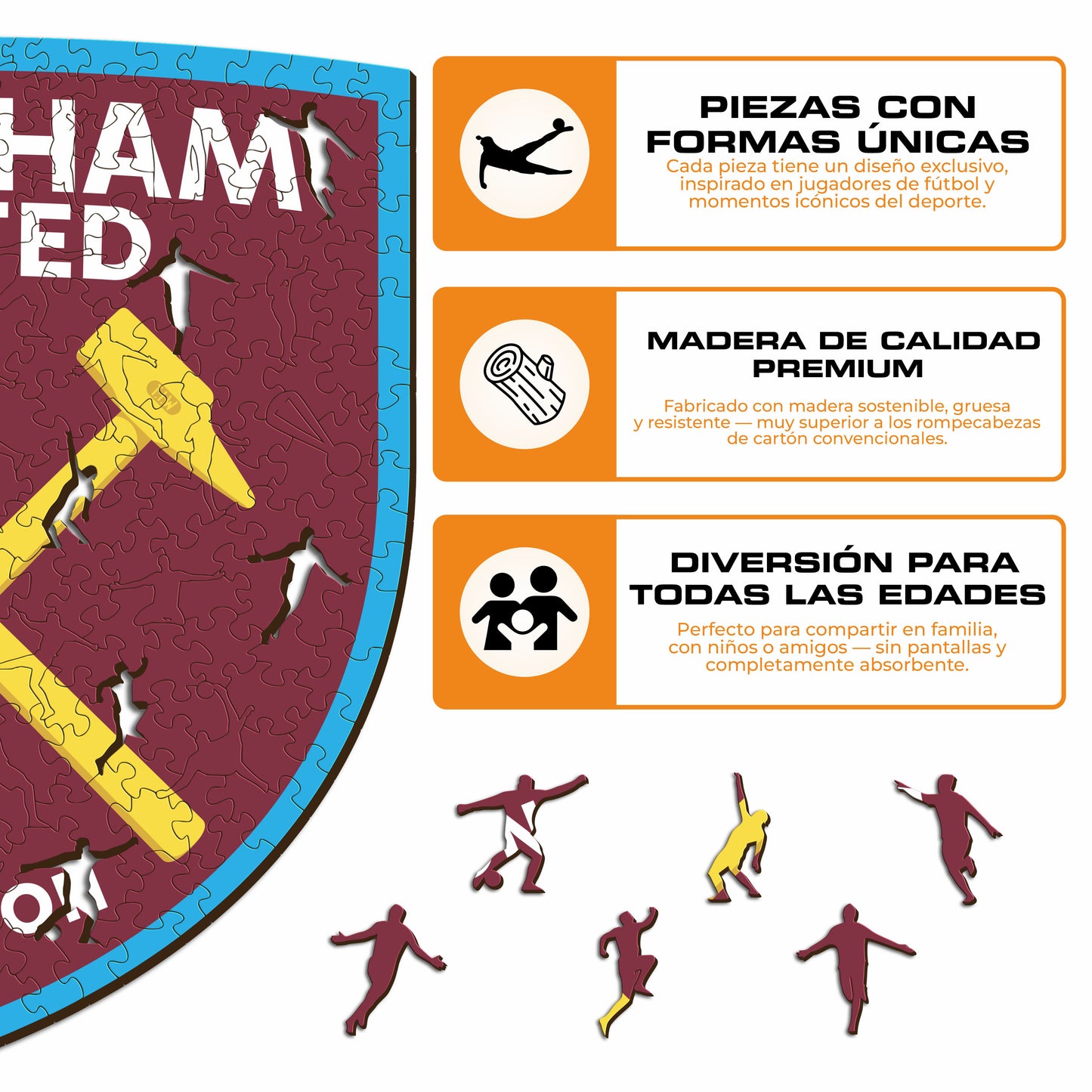 West Ham United FC® Logo - Rompecabezas de Madera