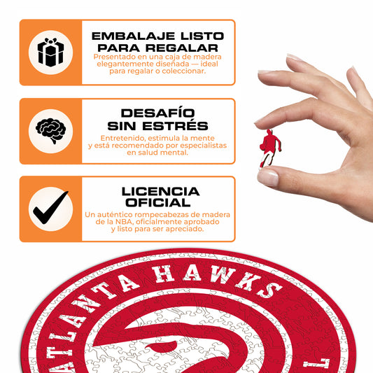Atlanta Hawks™ Logo Puzle de Madera