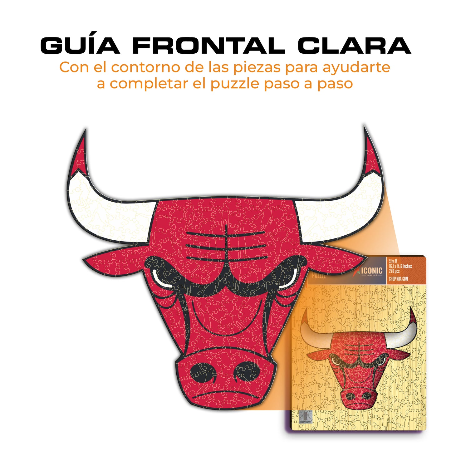Chicago Bulls™ - Rompecabezas de Madera