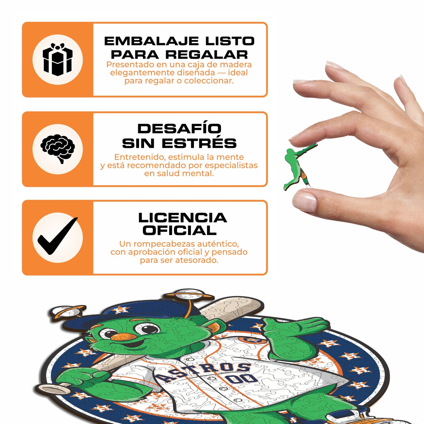 Houston Astros™ Mascota - Rompecabezas de Madera