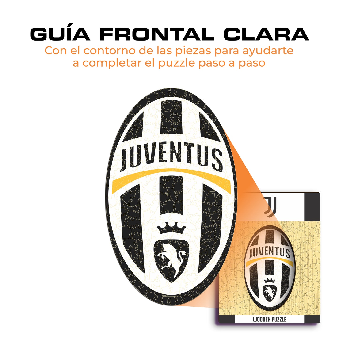 Juventus FC® Retro Logo - Rompecabezas de Madera