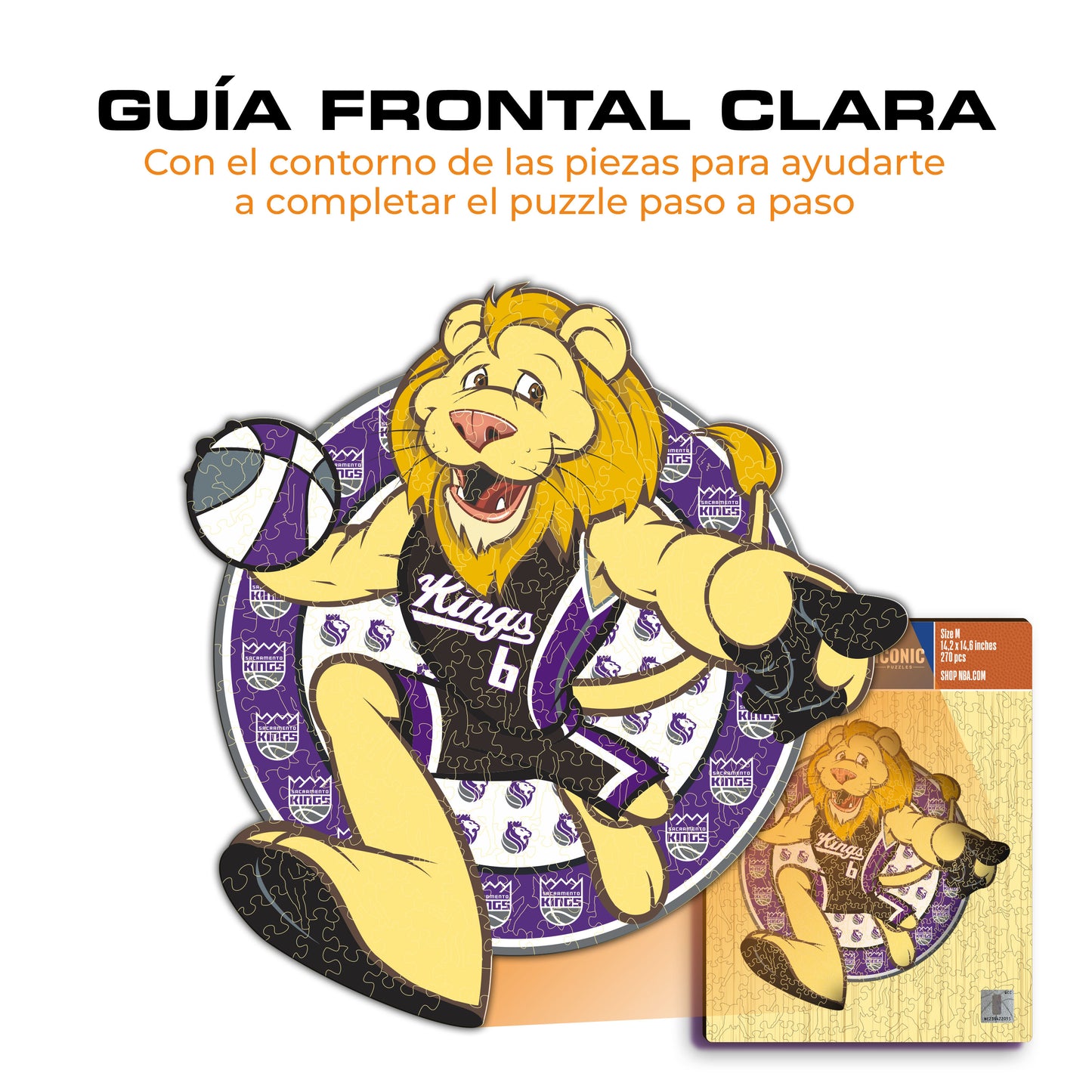 Sacramento Kings™ Mascota Puzle de Madera