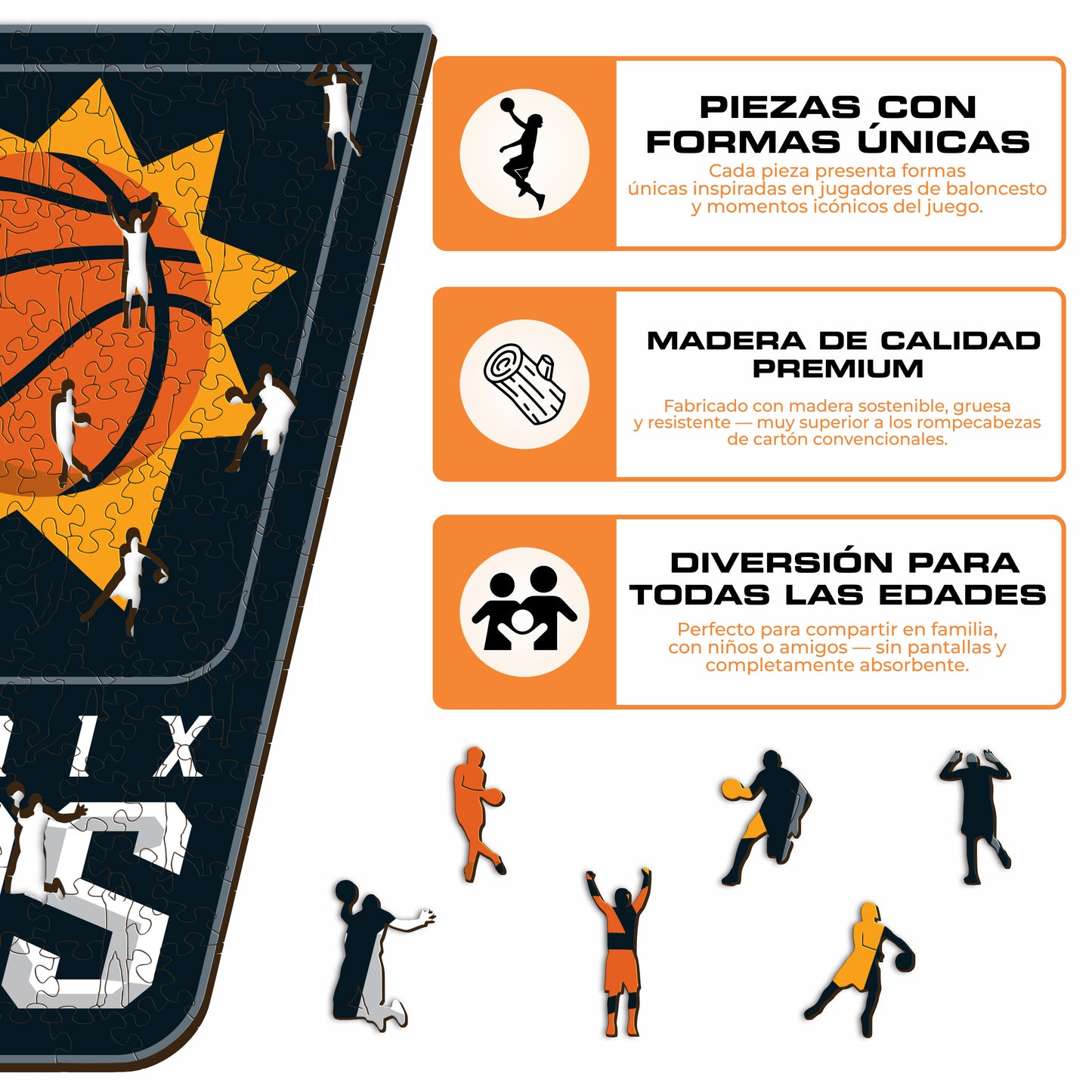 Phoenix Suns™ - Rompecabezas de Madera