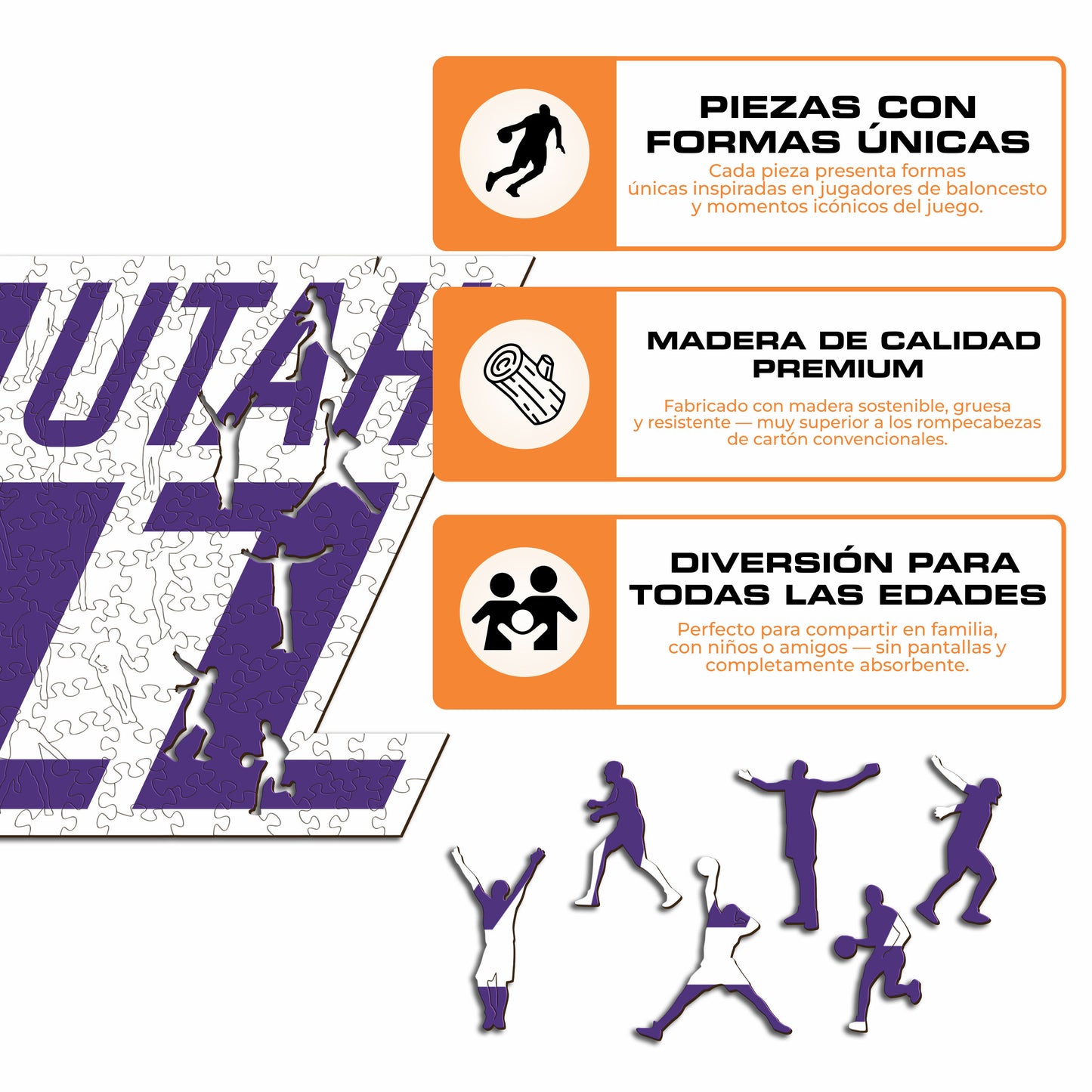 Utah Jazz™ - Rompecabezas de Madera