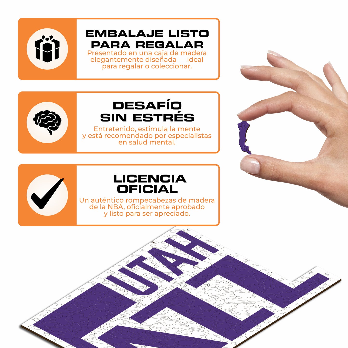 Utah Jazz™ - Rompecabezas de Madera