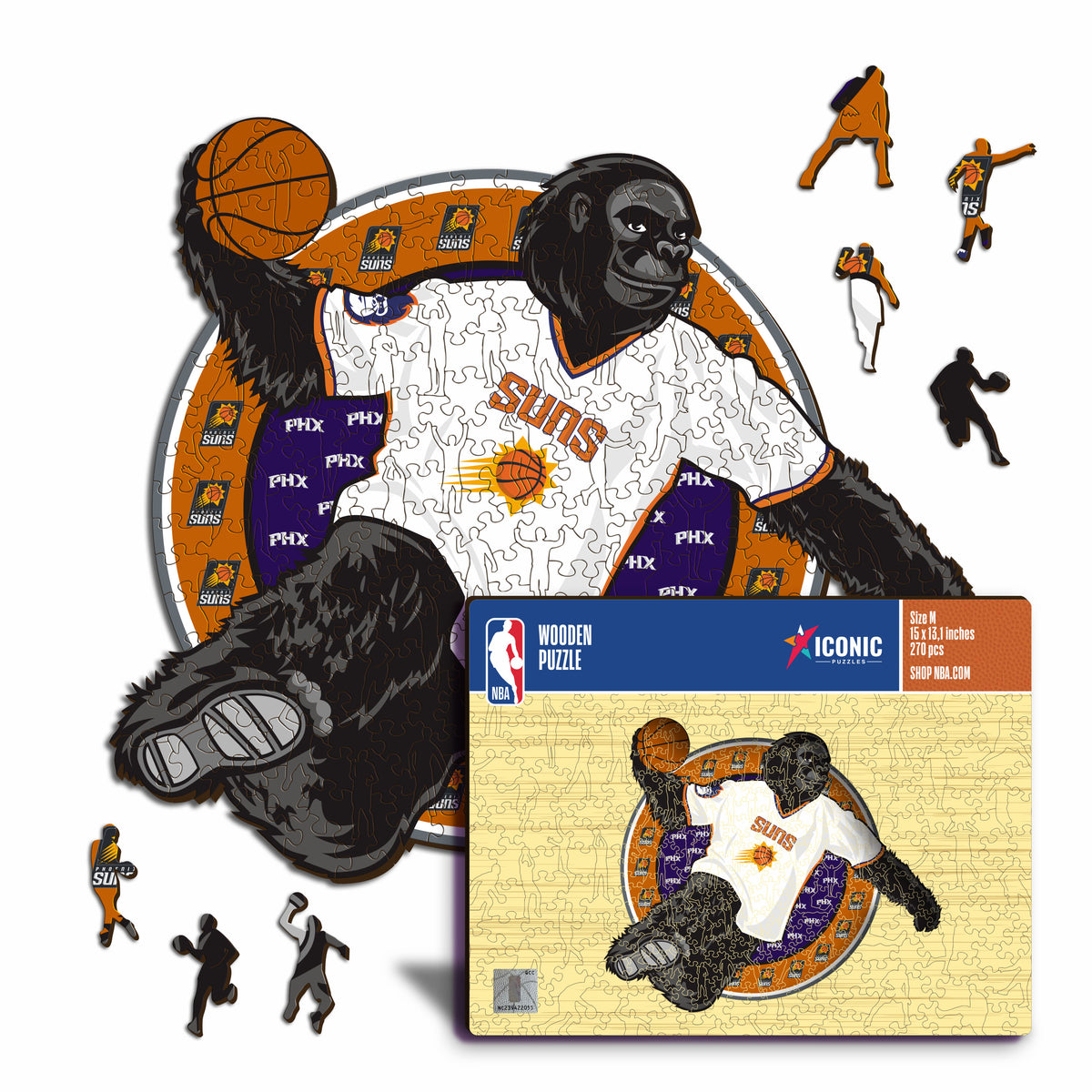 Phoenix Suns™ Mascota Puzle de Madera