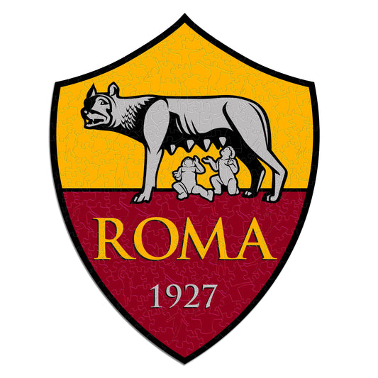 AS Roma® Logo - Rompecabezas de Madera Oficial