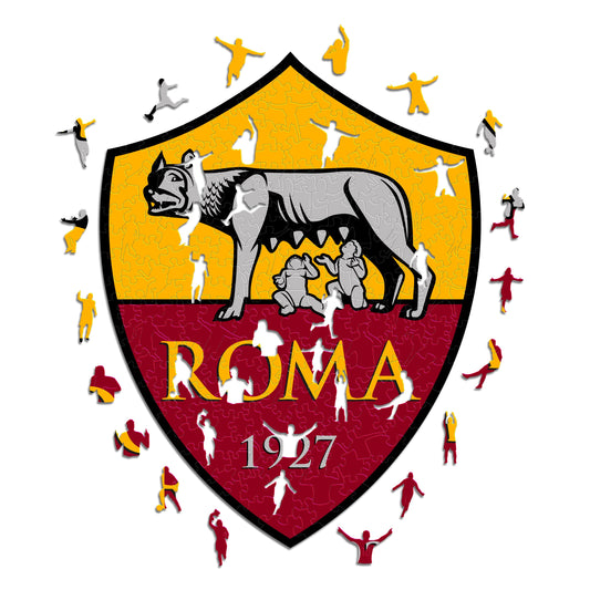 AS Roma® Logo - Rompecabezas de Madera Oficial