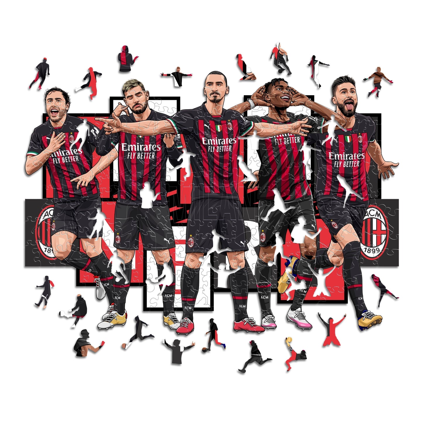 2 PACK AC Milan® Camiseta + 5 Jugadores