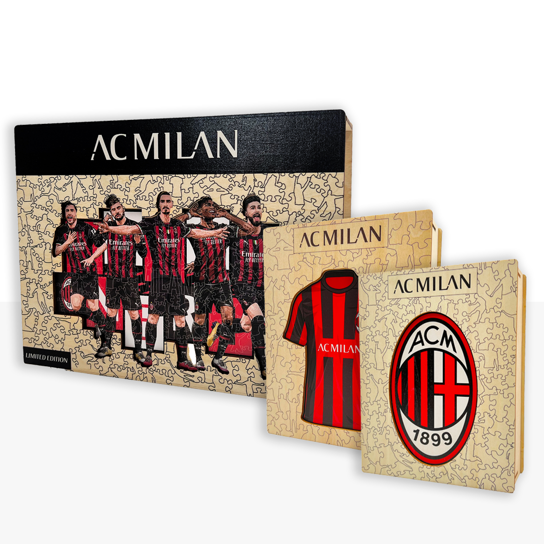 3 PACK AC Milan® Logo + Camiseta + 5 Players