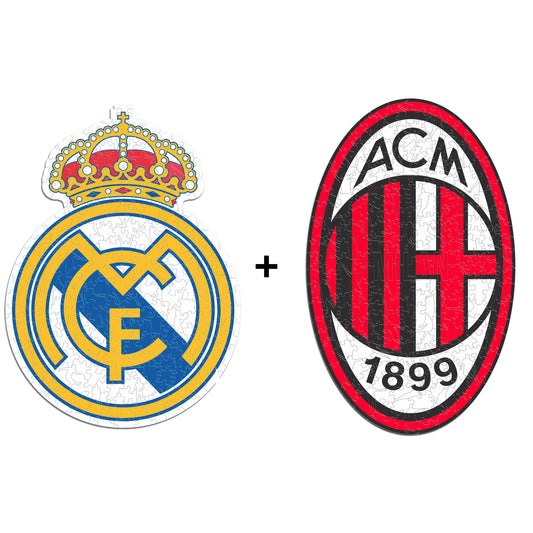 2 PACK Real Madrid CF® Logo + AC Milan® Logo